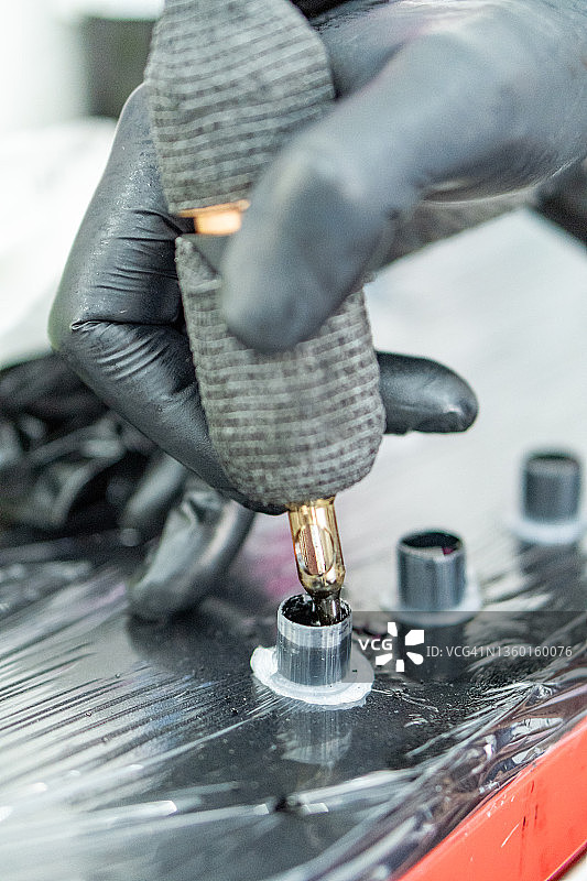 纹身机和纹身配件墨水图片素材