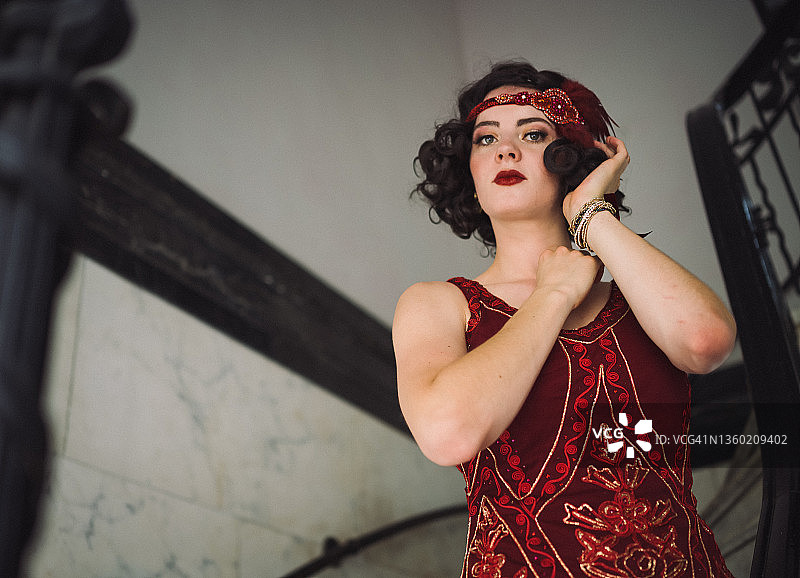 楼梯间的会面图片素材