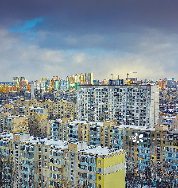 苏联风格住宅区建筑图片素材