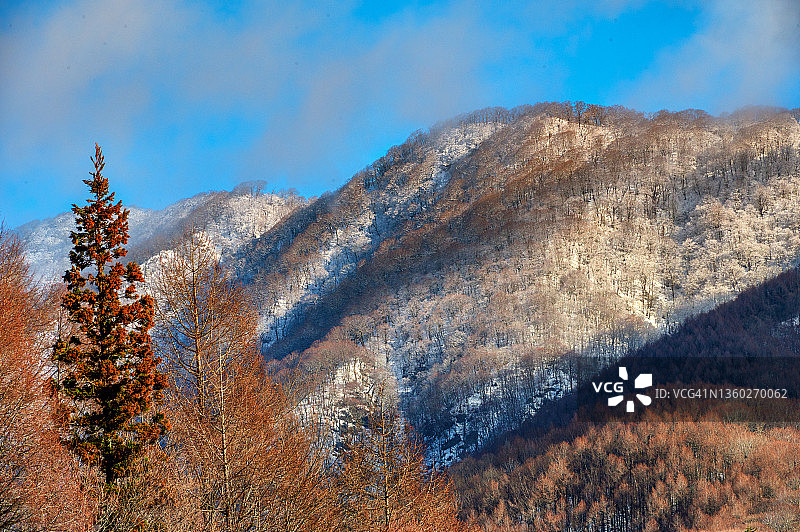 裏磐梯初冬景色图片素材