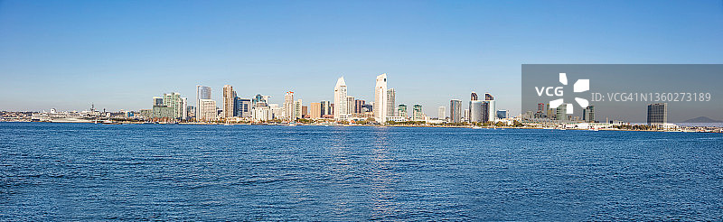 圣地亚哥城市全景天际线图片素材
