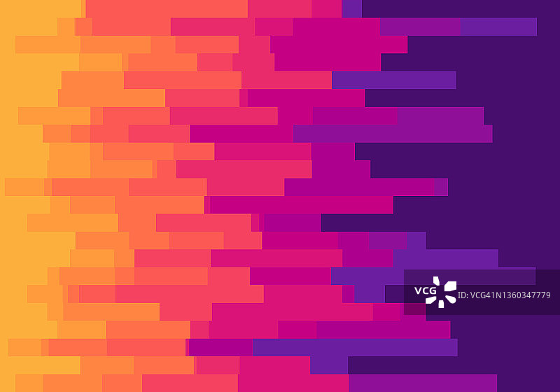 抽象黄色蓝色分层步骤未来主义背景，蓝色橙色抽象扭曲背景。故障纹理几何正方形拉伸图片素材