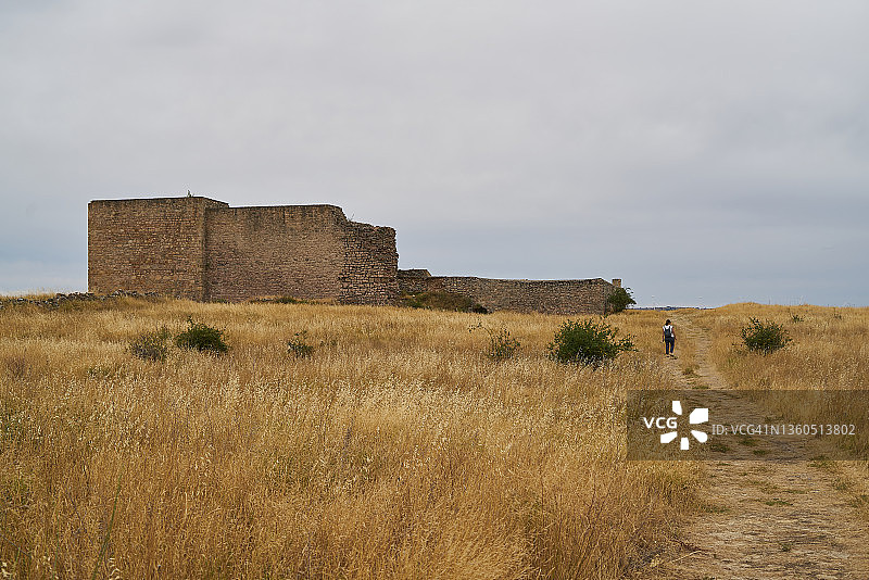西班牙索里亚的梅迪纳塞利城堡遗址图片素材