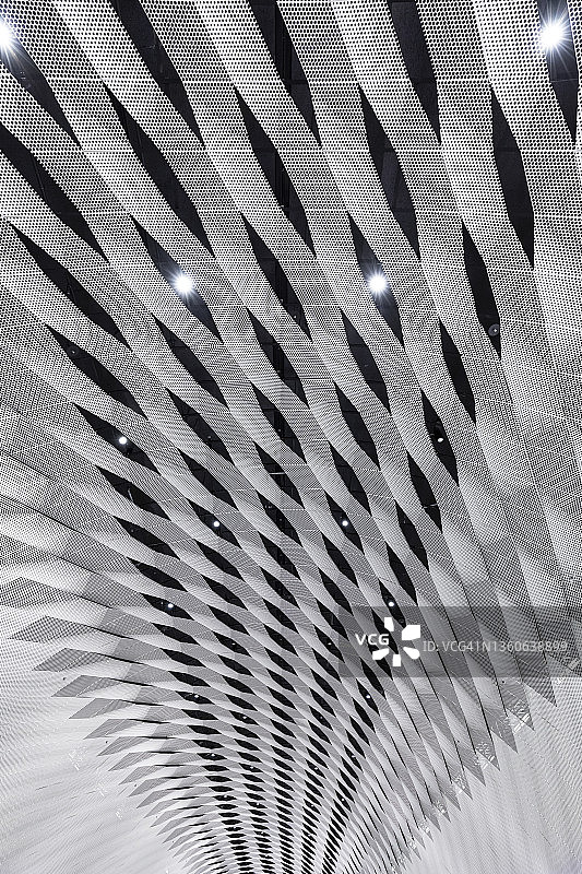 现代白色天花板仰视图图片素材