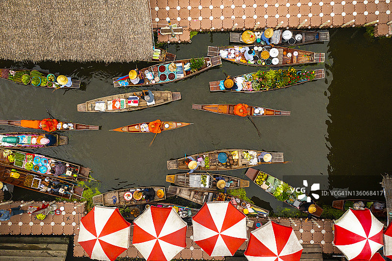 塔卡水上市场图片素材