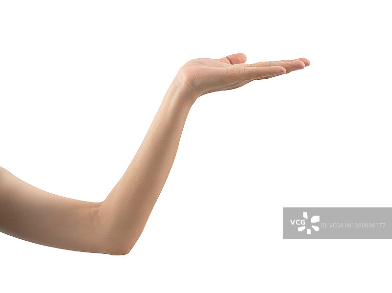 空手，女人手部特写，白色背景图片素材