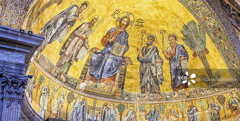 圣保罗大教堂的后殿马赛克图片素材