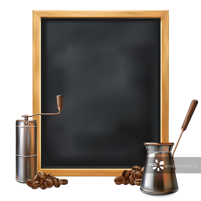 咖啡馆菜单板矢量图图片素材