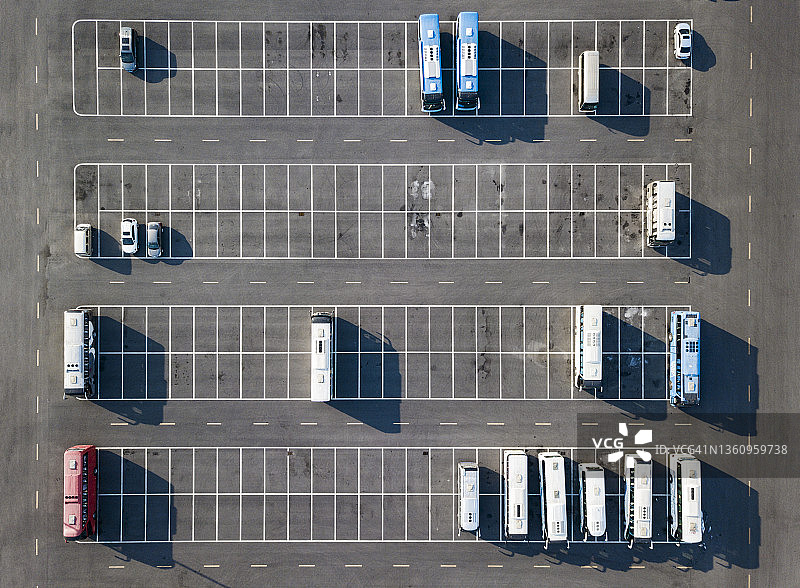 停车场鸟瞰图图片素材