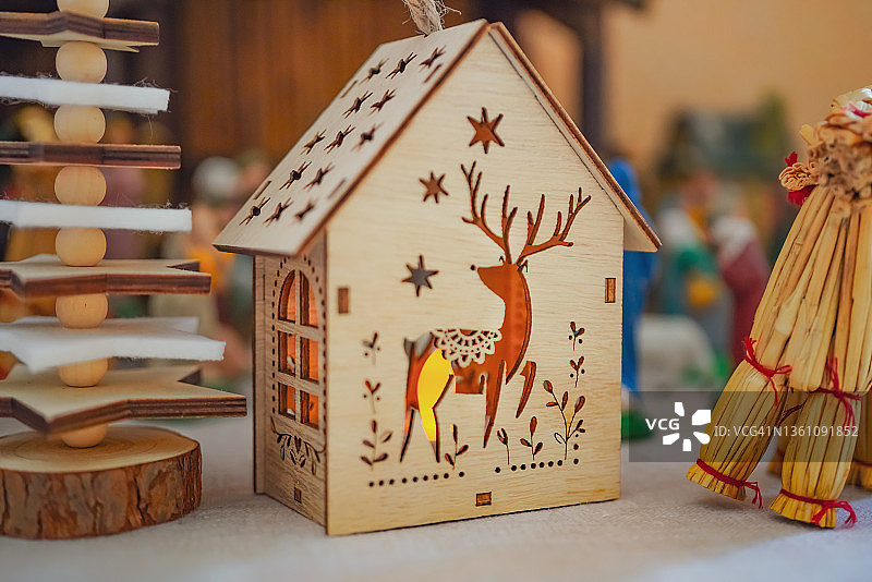 木制圣诞装饰品图片素材