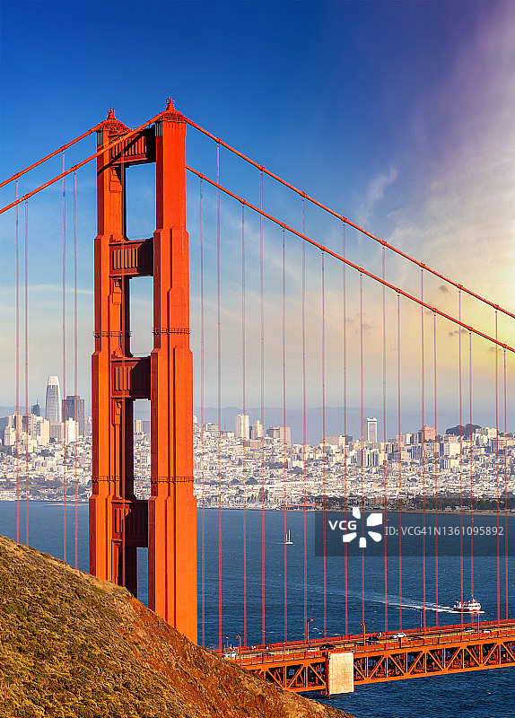 旧金山的金门大桥图片素材