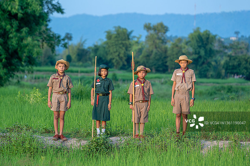 男童军表演标志图片素材