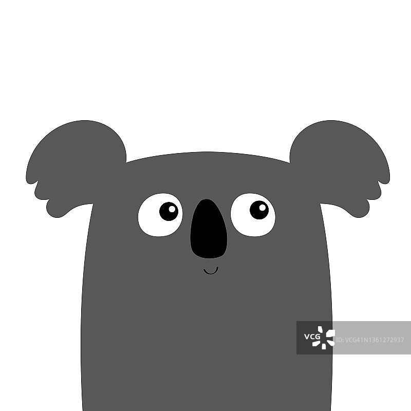 可爱的考拉熊，卡哇伊卡通形象，情人节贺卡模板，笔记本封面，T恤设计图片素材