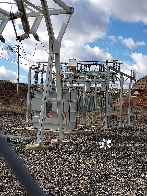 变电站和犹他州景观图片素材