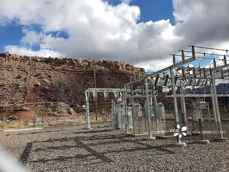 变电站和犹他州景观图片素材