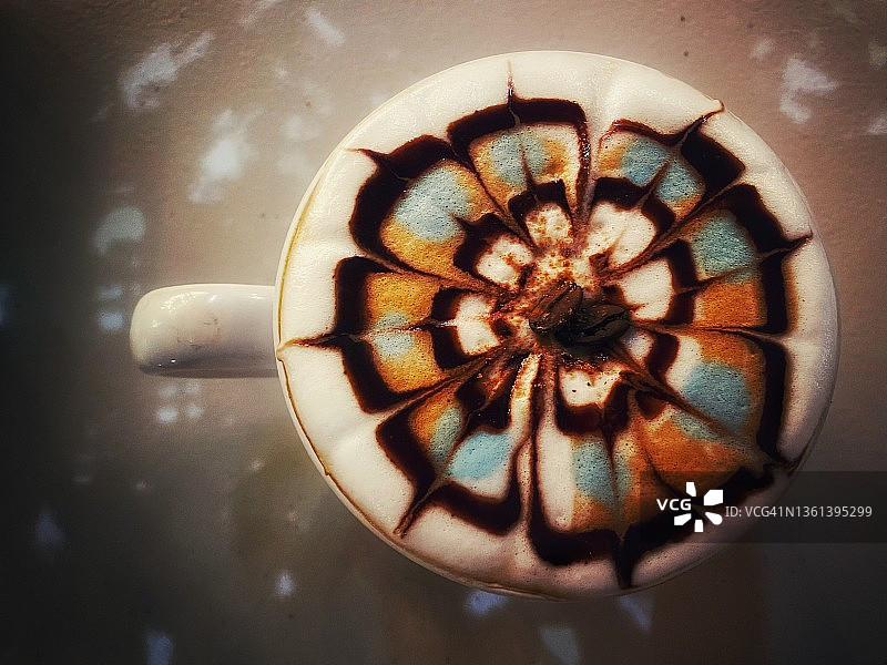 咖啡拉花艺术图片素材