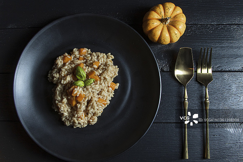 南瓜烩饭图片素材