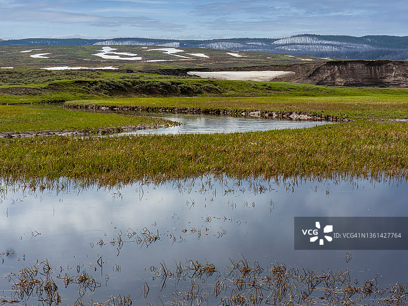 黄石国家公园海登山谷风光图片素材
