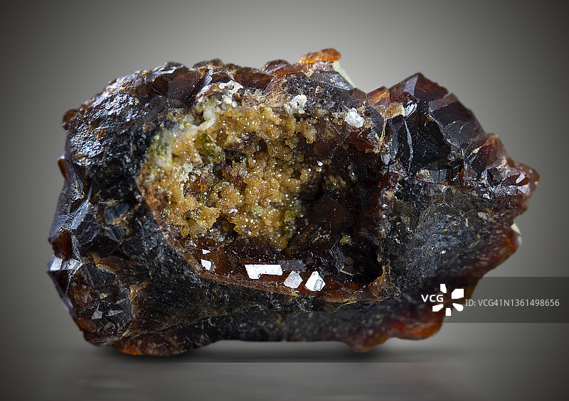 石榴石矿物标本石地质宝石晶体图片素材