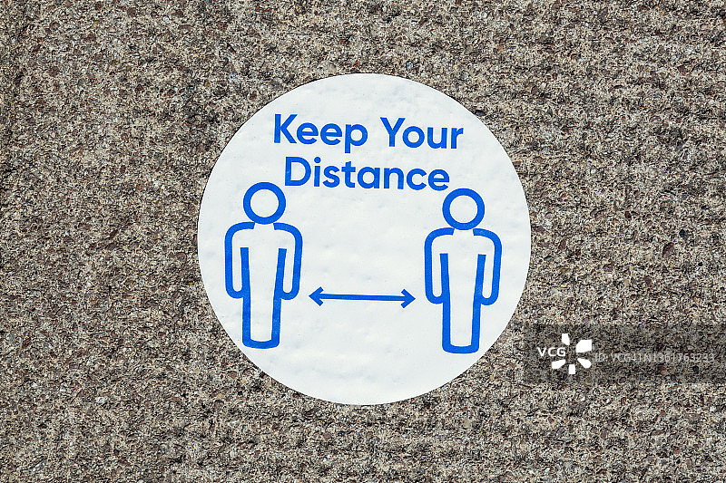 社会距离图片素材