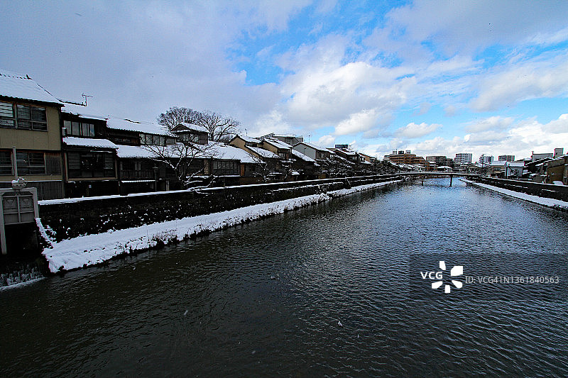 石川县金泽市主计町街景图片素材