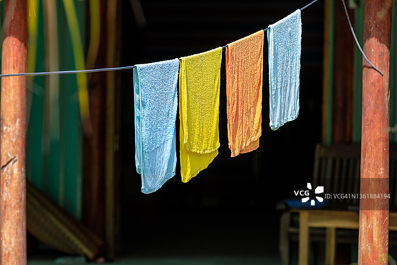 晾晒衣物图片素材