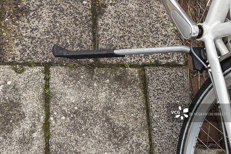 自行车支架展开的特写图片素材