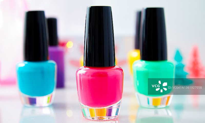 各种指甲油特写图片素材