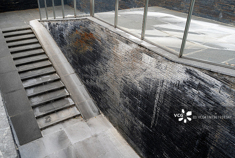 室外楼梯高角度视图图片素材