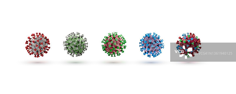 Alpha Beta Gamma Delta Omicron新冠变异概念图片素材