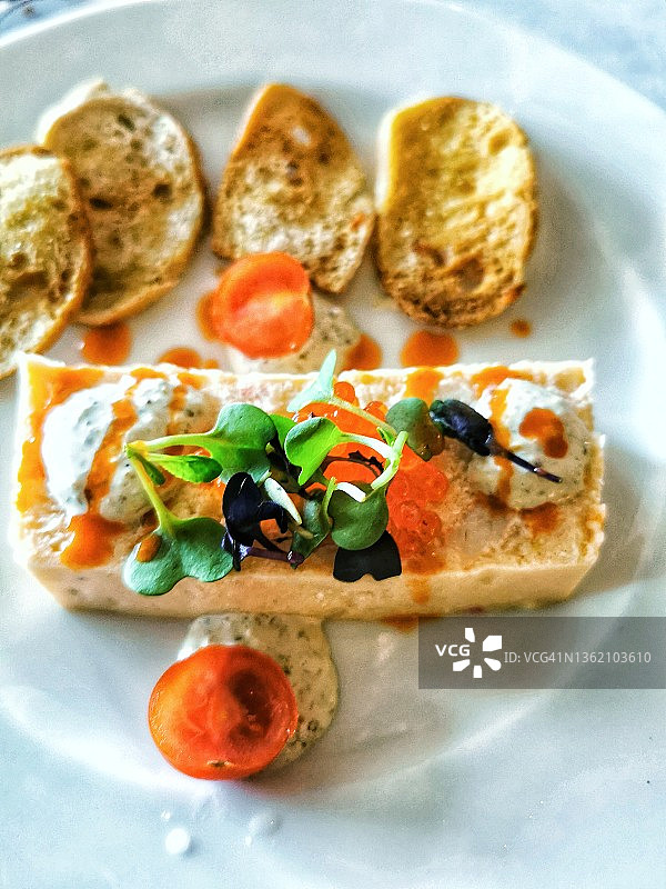 鳕鱼虾仁鱼肉冻图片素材