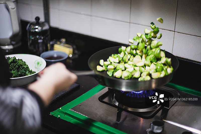 炒抱子甘蓝图片素材