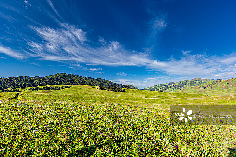 山脉与草原风光图片素材