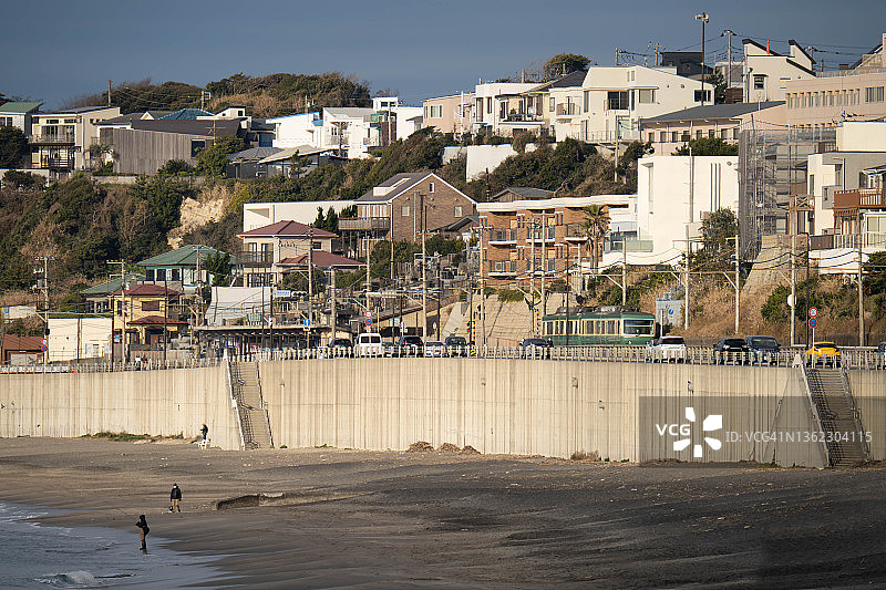 日本神奈川海边住宅区图片素材