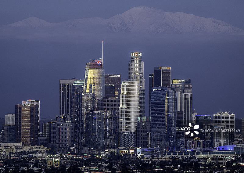 洛杉矶市中心天际线图片素材