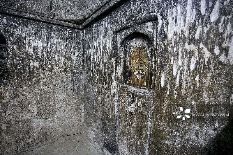 伊拉克库尔德斯坦拉班·霍尔米兹德修道院的地下场所和迷宫图片素材