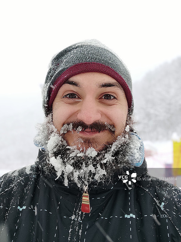 结霜的胡须图片素材