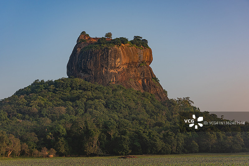 斯里兰卡丹布勒日出时分的狮子岩要塞图片素材