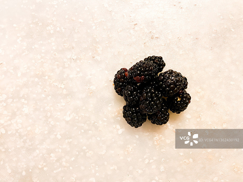 白色背景上的新鲜黑莓图片素材