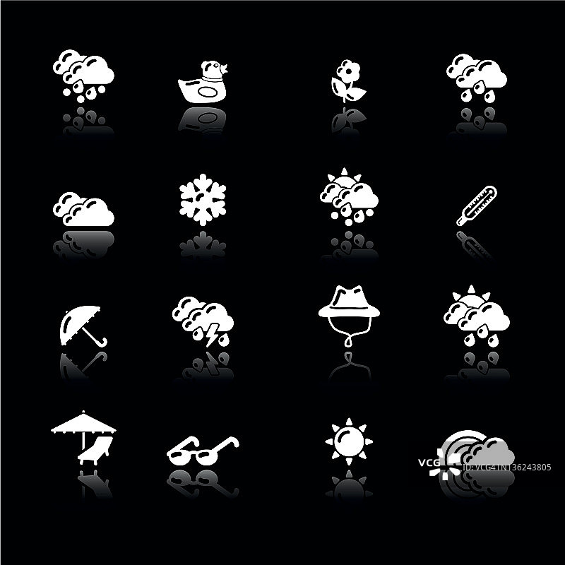 春夏图标｜简约白色图片素材