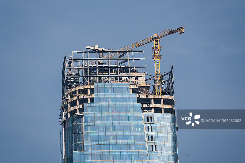 在建的现代高层建筑图片素材