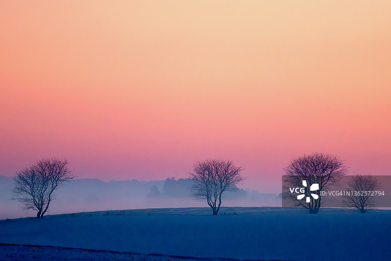 夜晚的粉色天空图片素材