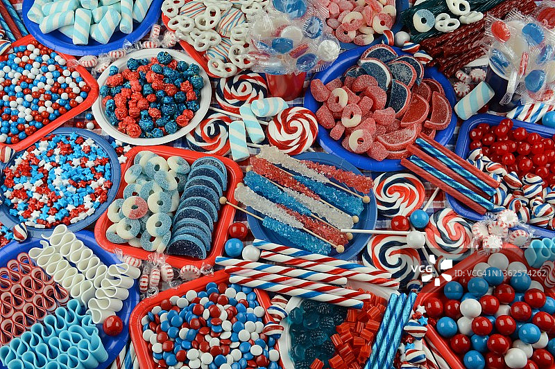 红白蓝糖果图片素材