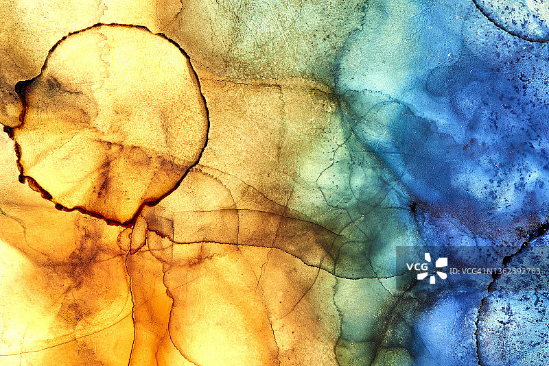 现代混合液体涂料，工作室拍摄照片图片素材