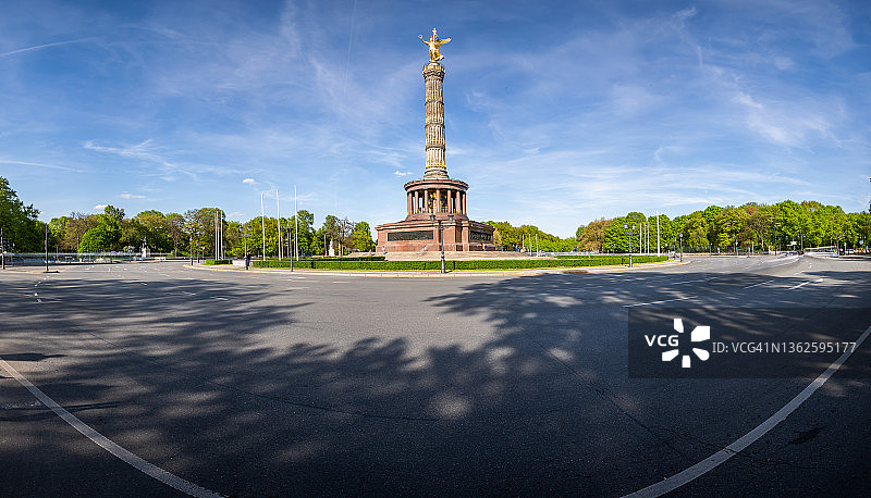 德国首都柏林的胜利纪念柱图片素材