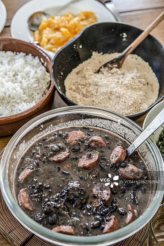 巴西黑豆饭传统菜肴图片素材
