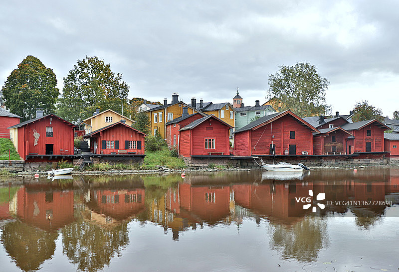 芬兰波尔沃河畔的古老波尔沃一角图片素材