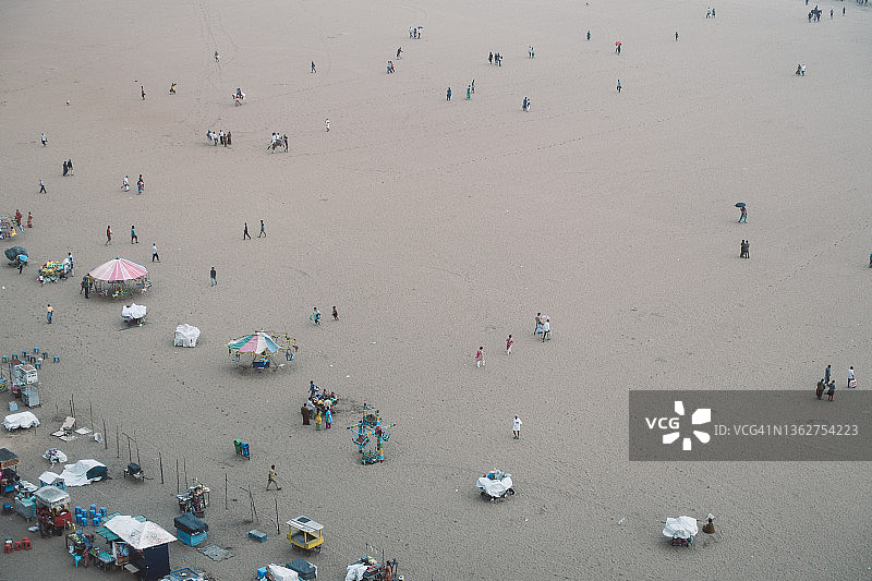 金奈海滩的鸟瞰图图片素材