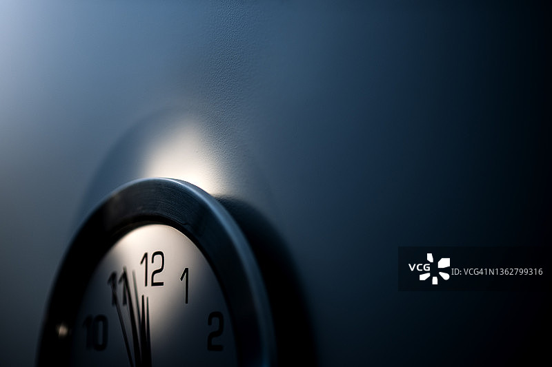 午夜时钟特写图片素材