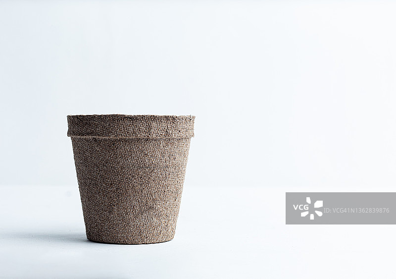 可生物降解的孤立白色背景花盆图片素材